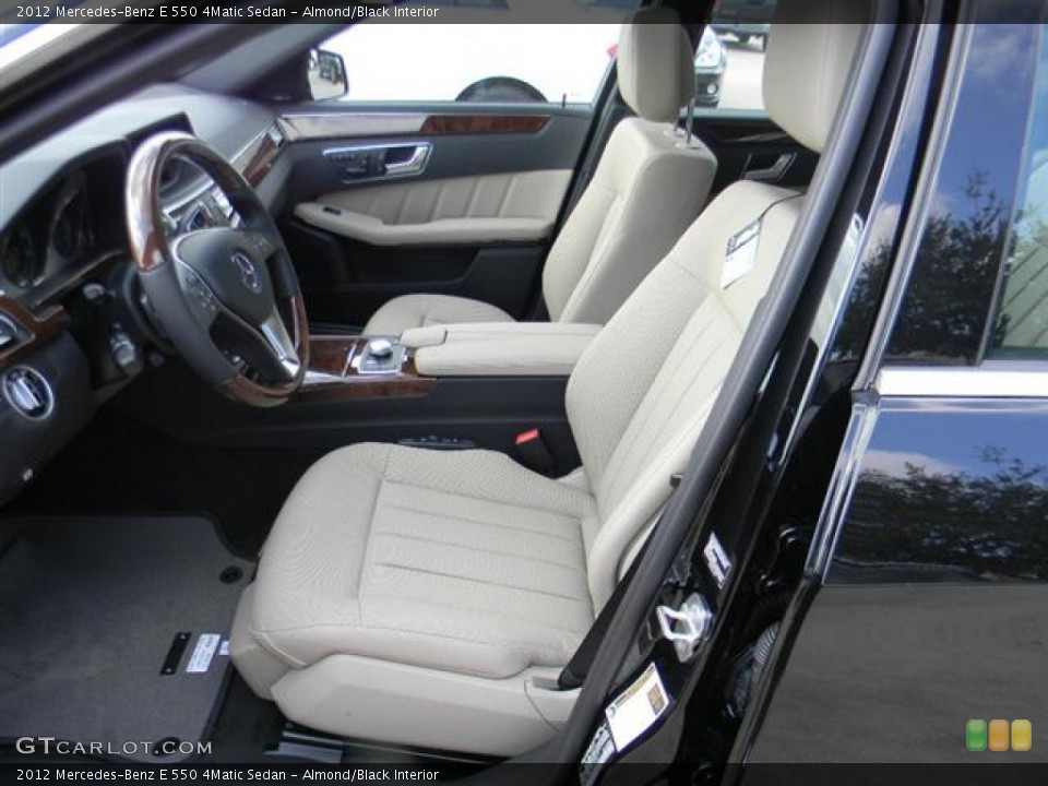 Almond/Black Interior Photo for the 2012 Mercedes-Benz E 550 4Matic Sedan #57739646