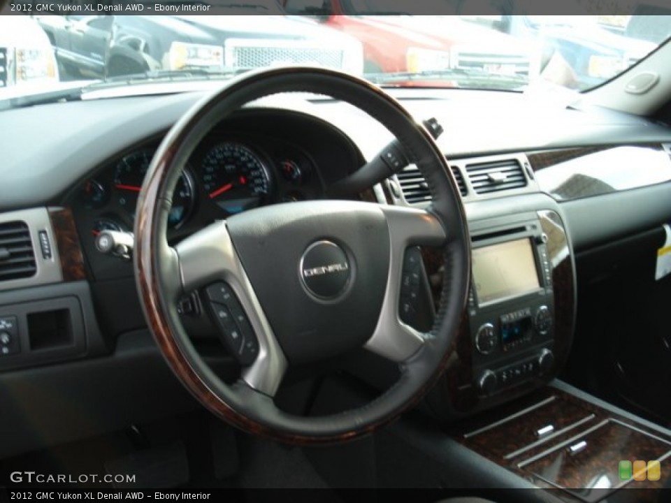 Ebony Interior Steering Wheel for the 2012 GMC Yukon XL Denali AWD #57742595