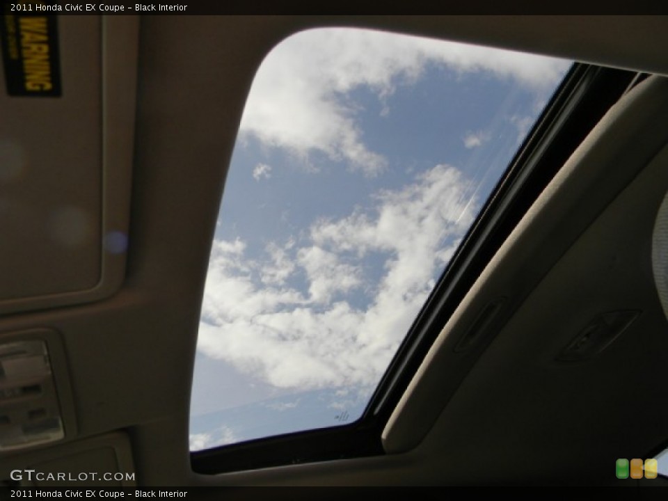 Black Interior Sunroof for the 2011 Honda Civic EX Coupe #57748877
