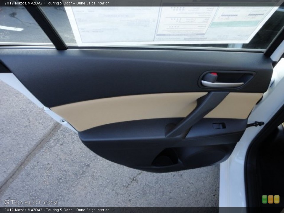 Dune Beige Interior Door Panel for the 2012 Mazda MAZDA3 i Touring 5 Door #57758249
