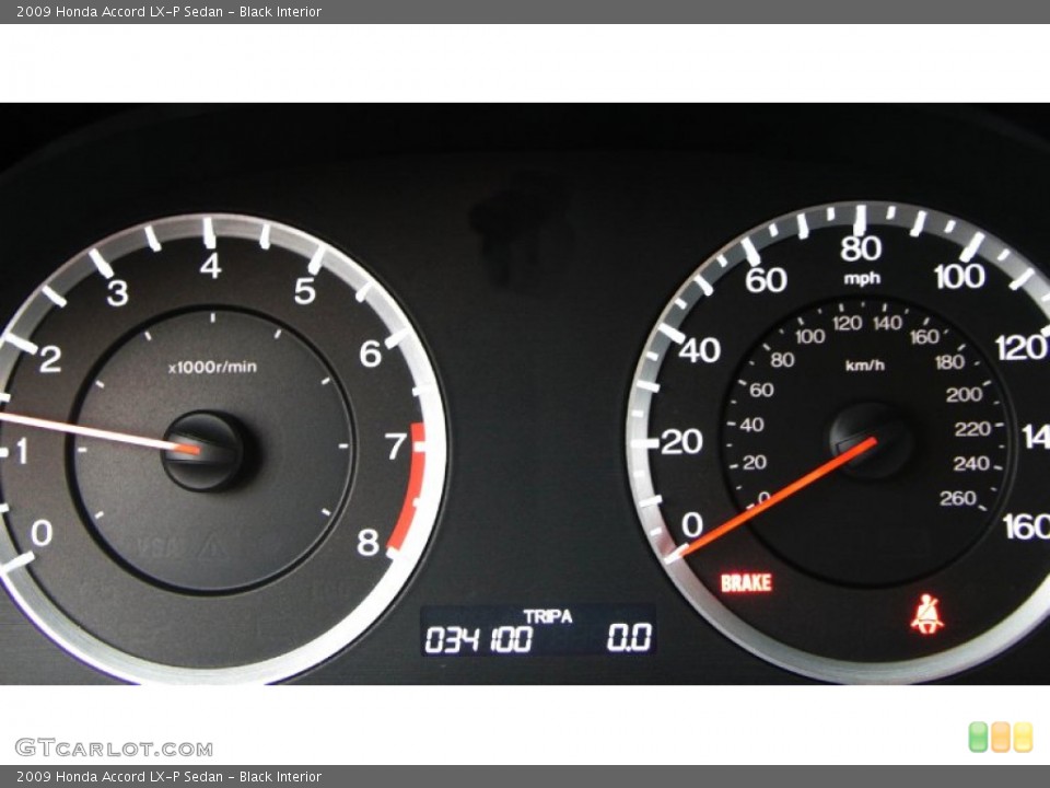 Black Interior Gauges for the 2009 Honda Accord LX-P Sedan #57759068