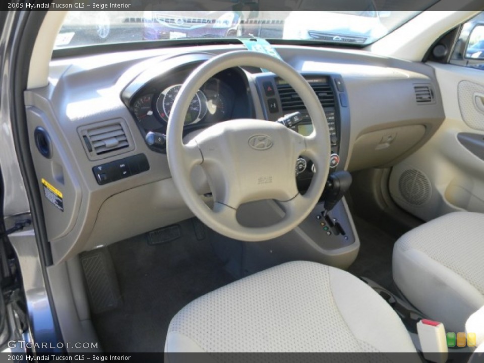 Beige Interior Prime Interior for the 2009 Hyundai Tucson GLS #57759686