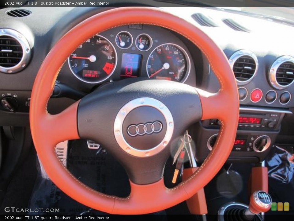 Amber Red Interior Steering Wheel for the 2002 Audi TT 1.8T quattro Roadster #57763701