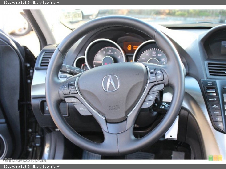 Ebony Black Interior Steering Wheel for the 2011 Acura TL 3.5 #57765627