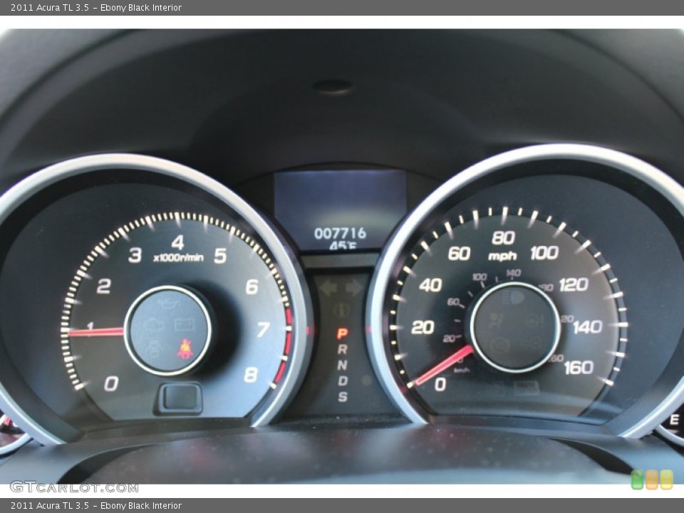 Ebony Black Interior Gauges for the 2011 Acura TL 3.5 #57765645