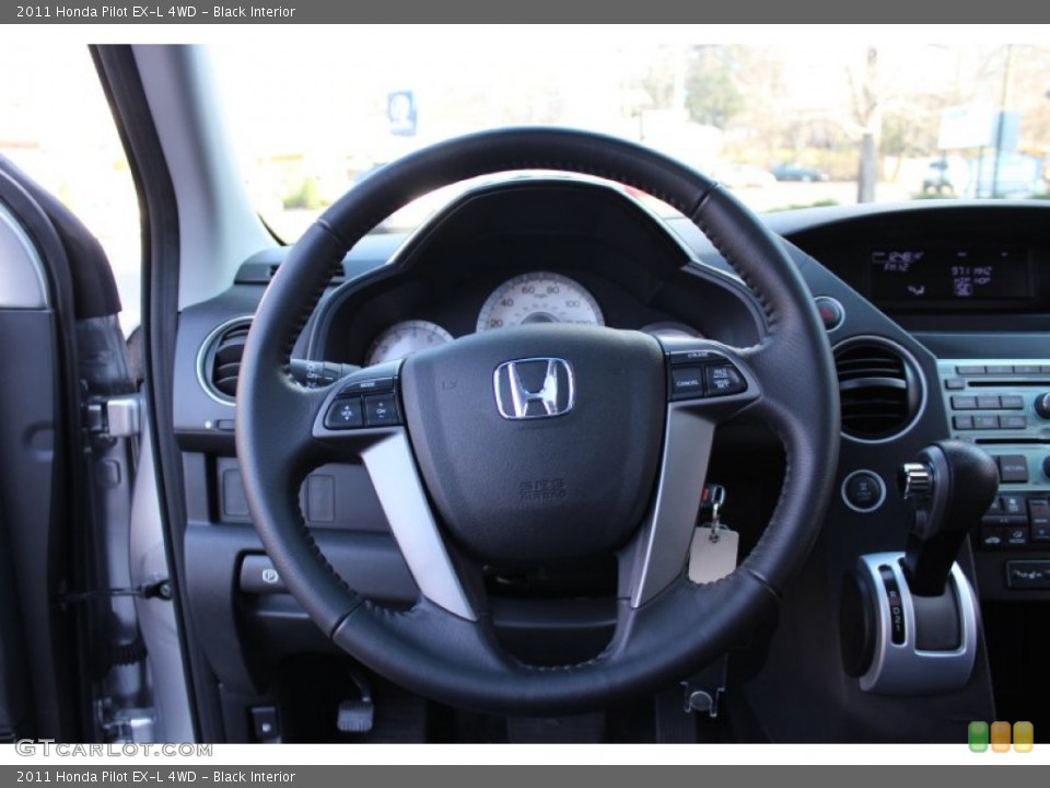 Black Interior Steering Wheel for the 2011 Honda Pilot EX-L 4WD #57767664