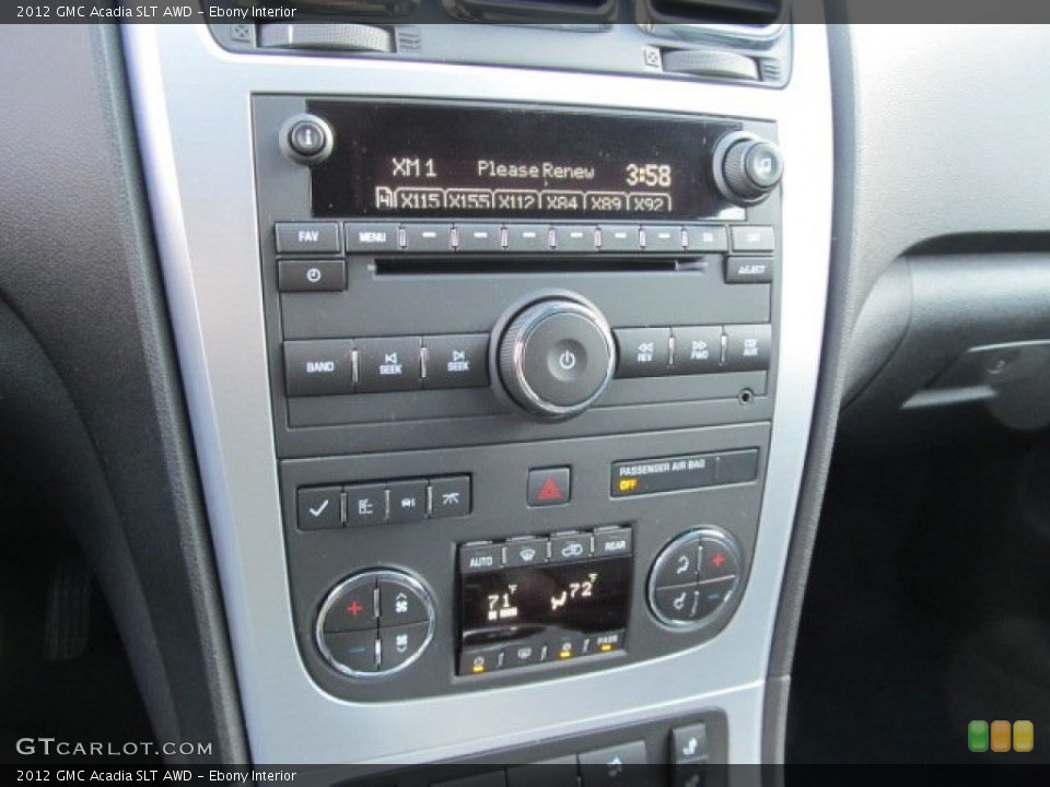 Ebony Interior Controls for the 2012 GMC Acadia SLT AWD #57771357
