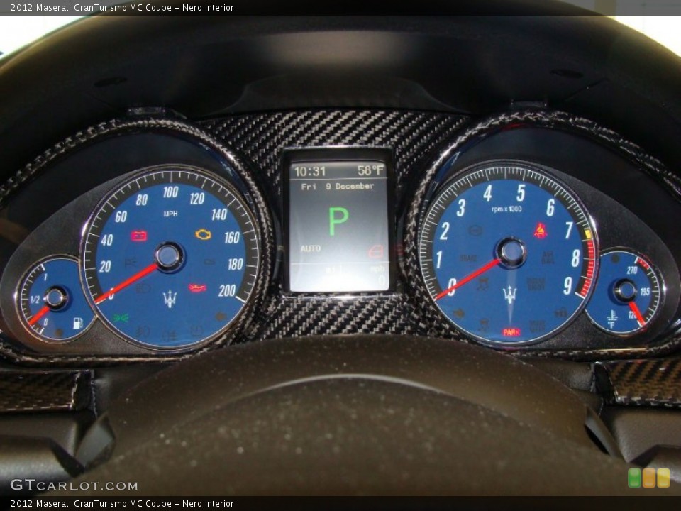 Nero Interior Gauges for the 2012 Maserati GranTurismo MC Coupe #57772800