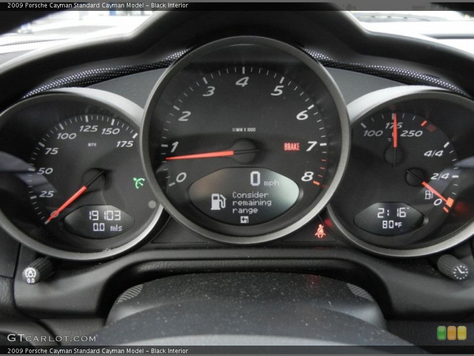 Black Interior Gauges for the 2009 Porsche Cayman  #57776586