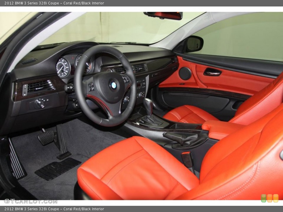 Coral Red/Black Interior Photo for the 2012 BMW 3 Series 328i Coupe #57778044