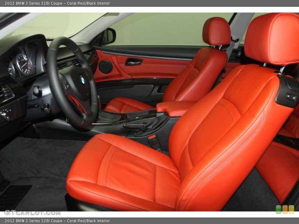 Coral Red/Black Interior Photo for the 2012 BMW 3 Series 328i Coupe #57778050