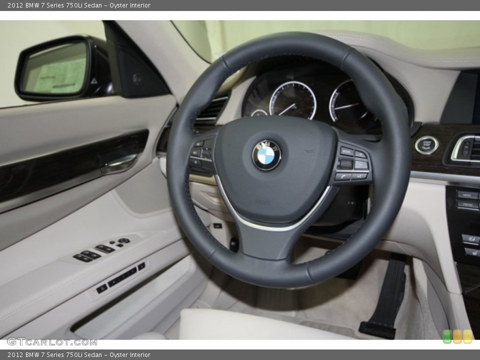Oyster Interior Steering Wheel for the 2012 BMW 7 Series 750Li Sedan #57778410