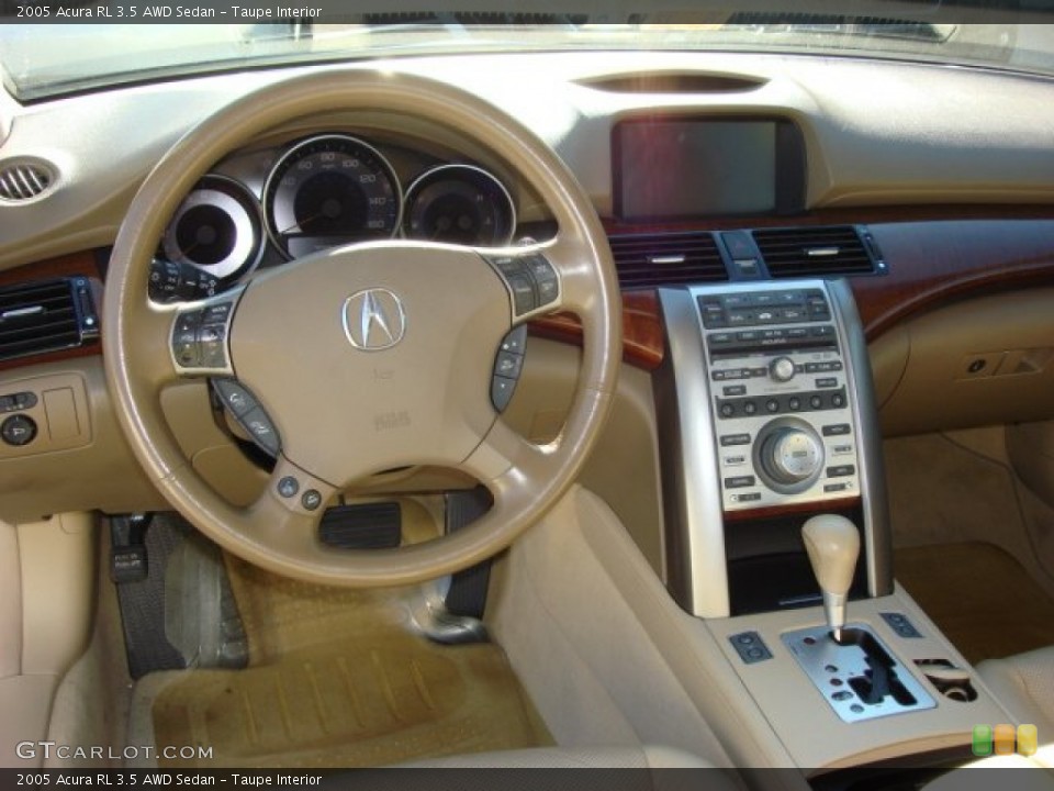Taupe Interior Dashboard for the 2005 Acura RL 3.5 AWD Sedan #57780981