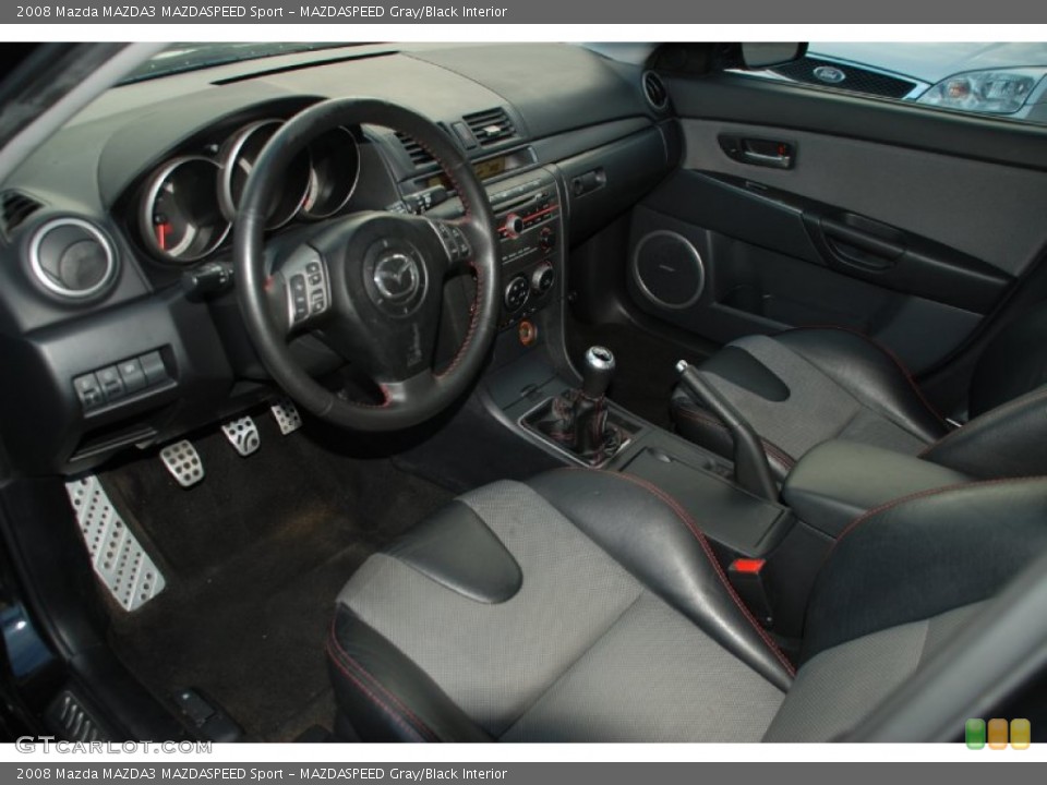 MAZDASPEED Gray/Black Interior Photo for the 2008 Mazda MAZDA3 MAZDASPEED Sport #57781563