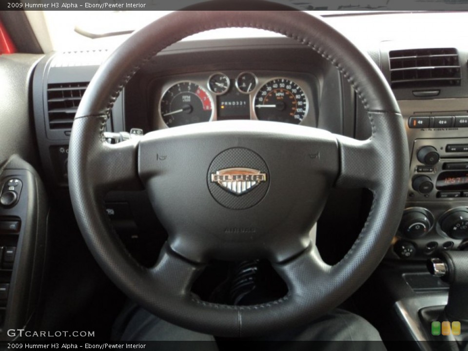 Ebony/Pewter Interior Steering Wheel for the 2009 Hummer H3 Alpha #57783348