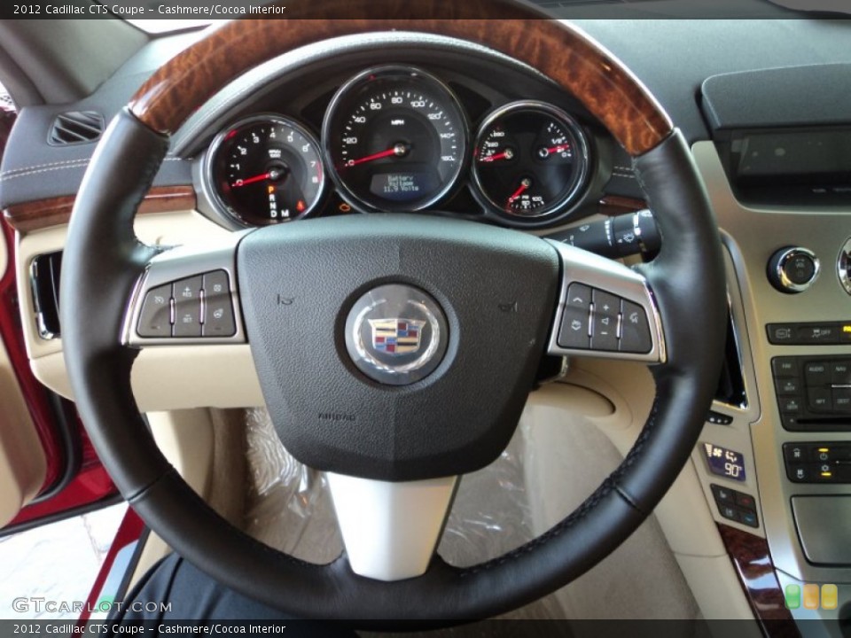 Cashmere/Cocoa Interior Steering Wheel for the 2012 Cadillac CTS Coupe #57784165