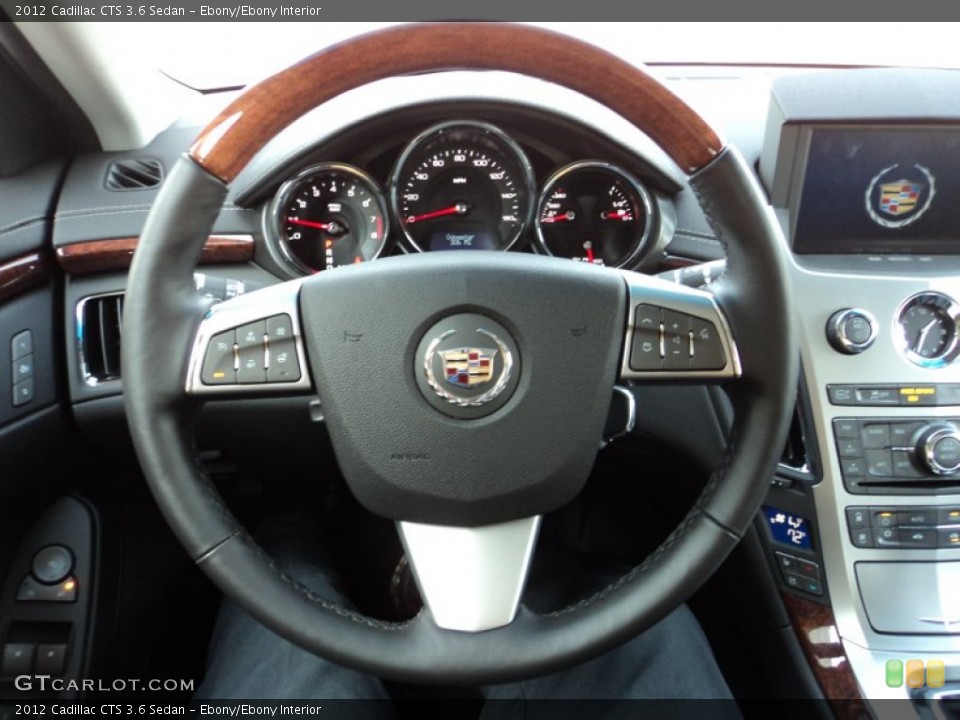 Ebony/Ebony Interior Steering Wheel for the 2012 Cadillac CTS 3.6 Sedan #57785074