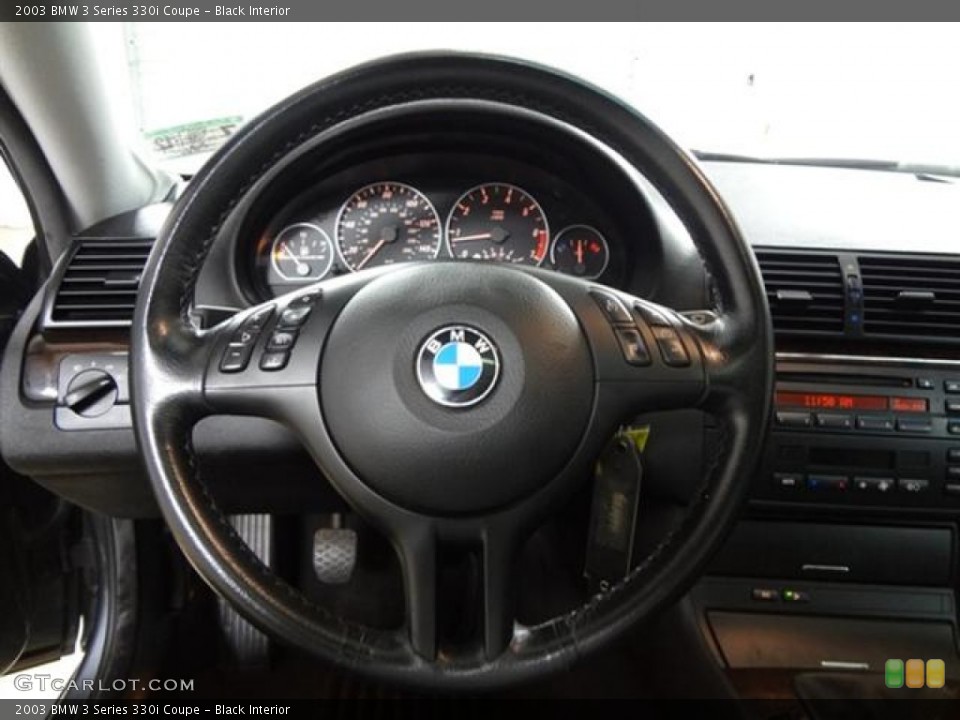 Black Interior Steering Wheel for the 2003 BMW 3 Series 330i Coupe #57789365
