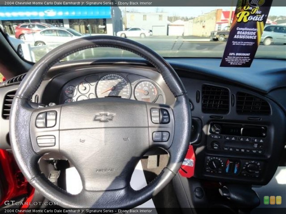 Ebony Black Interior Steering Wheel for the 2004 Chevrolet Monte Carlo Dale Earnhardt Jr. Signature Series #57789878
