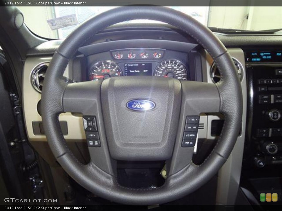 Black Interior Steering Wheel for the 2012 Ford F150 FX2 SuperCrew #57792146