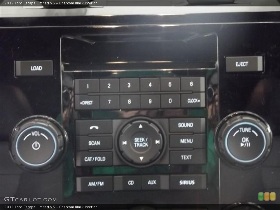 Charcoal Black Interior Controls for the 2012 Ford Escape Limited V6 #57793242