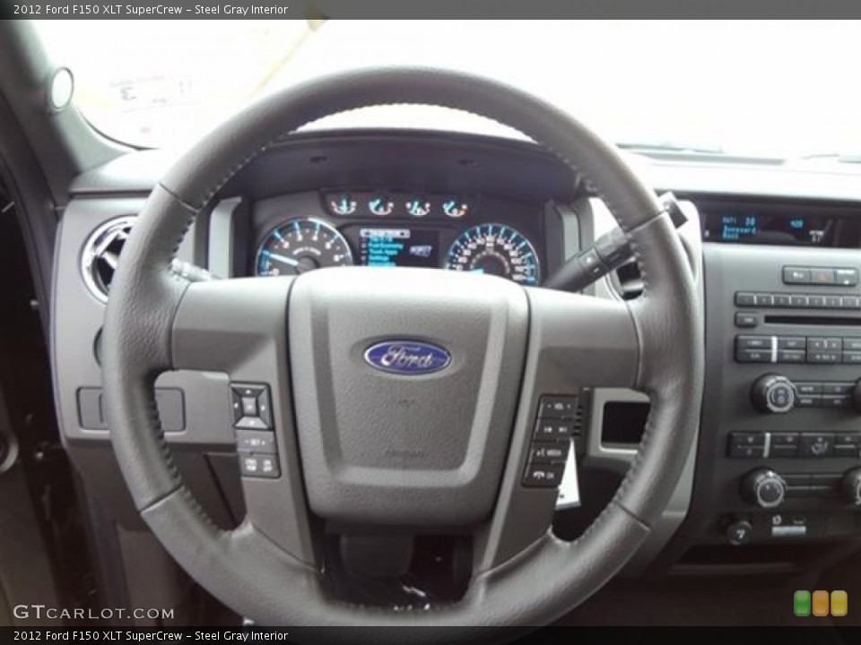 Steel Gray Interior Steering Wheel for the 2012 Ford F150 XLT SuperCrew #57796304