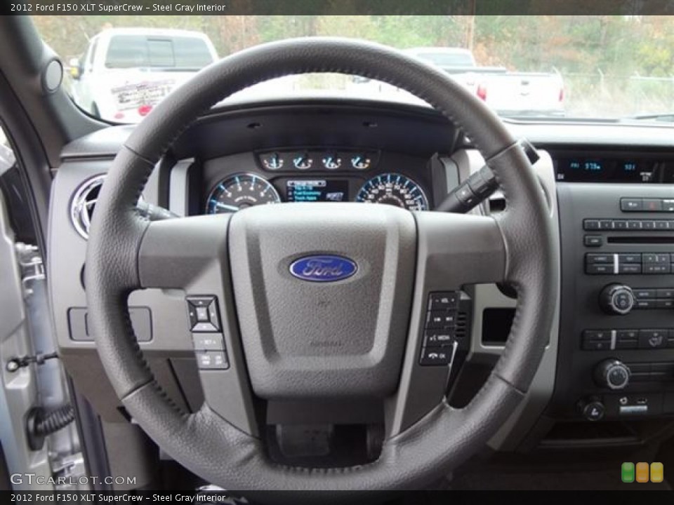 Steel Gray Interior Steering Wheel for the 2012 Ford F150 XLT SuperCrew #57796493