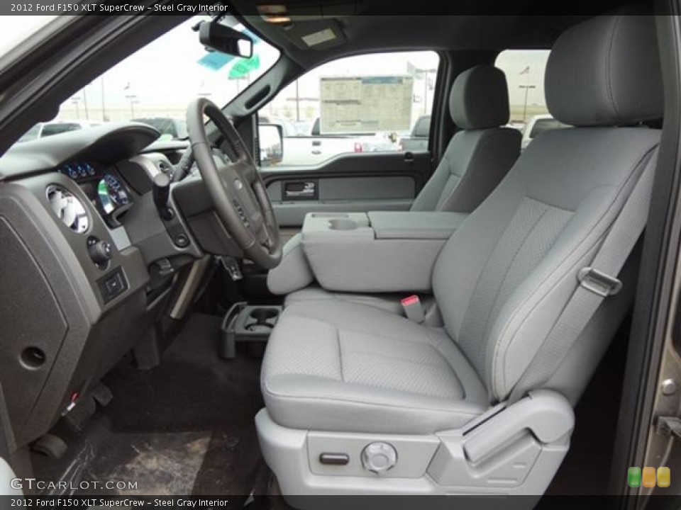 Steel Gray Interior Photo for the 2012 Ford F150 XLT SuperCrew #57796655