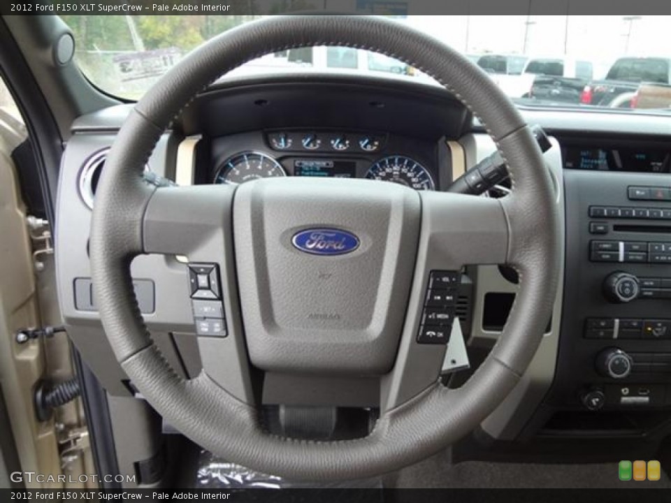Pale Adobe Interior Steering Wheel for the 2012 Ford F150 XLT SuperCrew #57796916