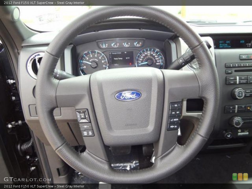 Steel Gray Interior Steering Wheel for the 2012 Ford F150 XLT SuperCrew #57797314