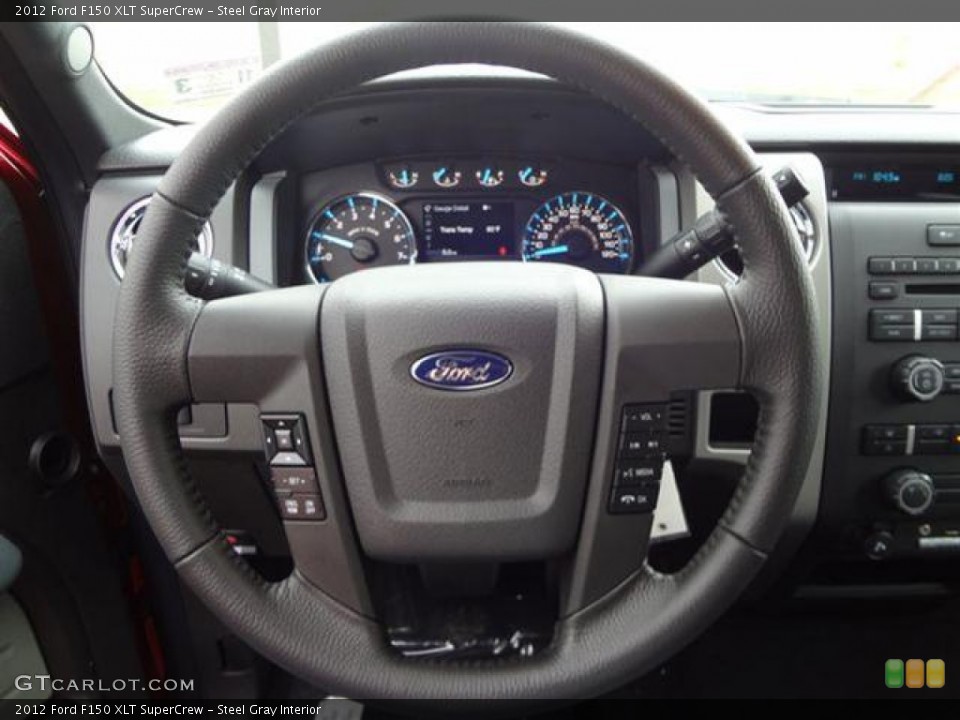 Steel Gray Interior Steering Wheel for the 2012 Ford F150 XLT SuperCrew #57797726