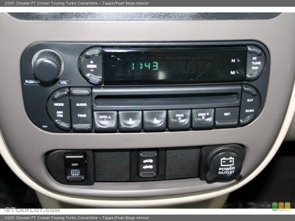 Taupe/Pearl Beige Interior Audio System for the 2005 Chrysler PT Cruiser Touring Turbo Convertible #57799163
