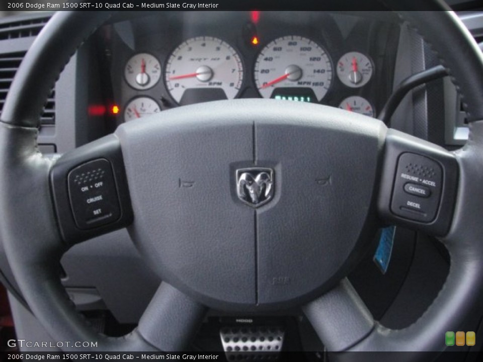 Medium Slate Gray Interior Steering Wheel for the 2006 Dodge Ram 1500 SRT-10 Quad Cab #57800833