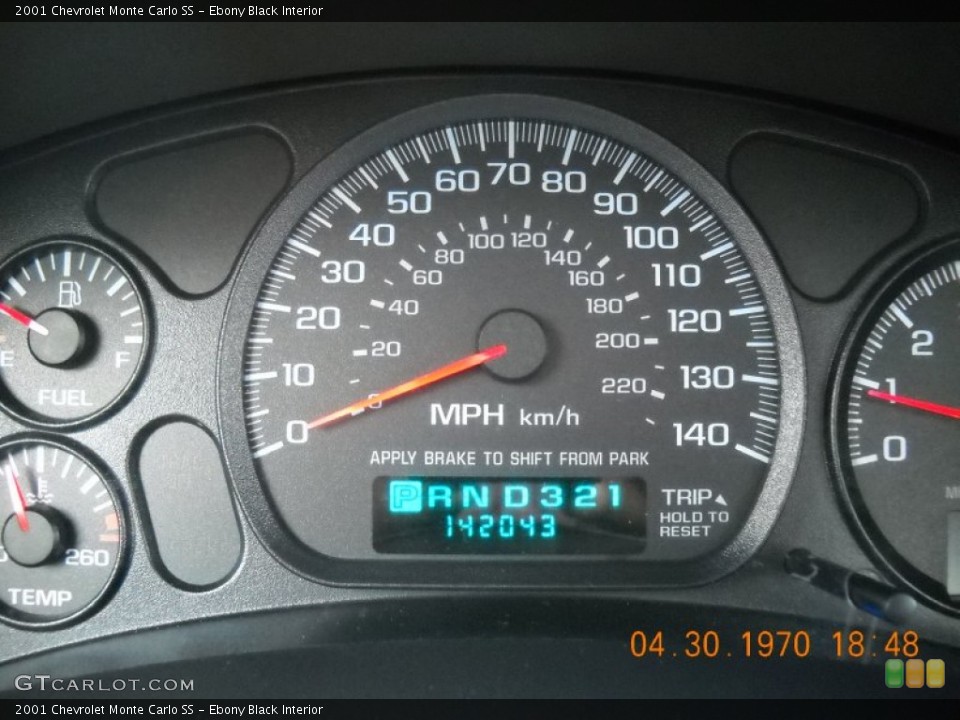Ebony Black Interior Gauges for the 2001 Chevrolet Monte Carlo SS #57801647
