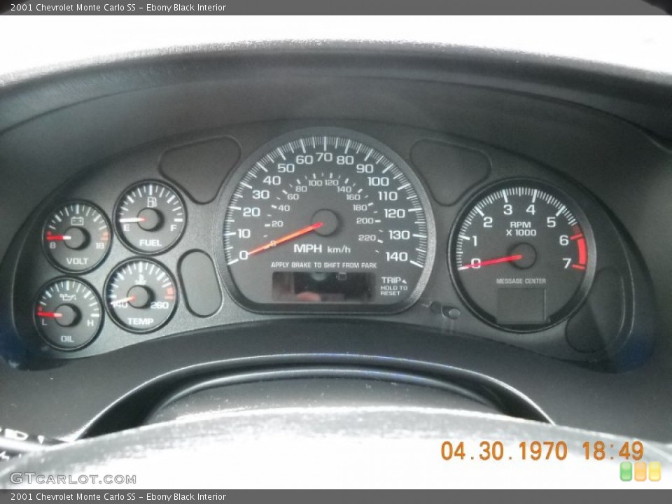 Ebony Black Interior Gauges for the 2001 Chevrolet Monte Carlo SS #57801665