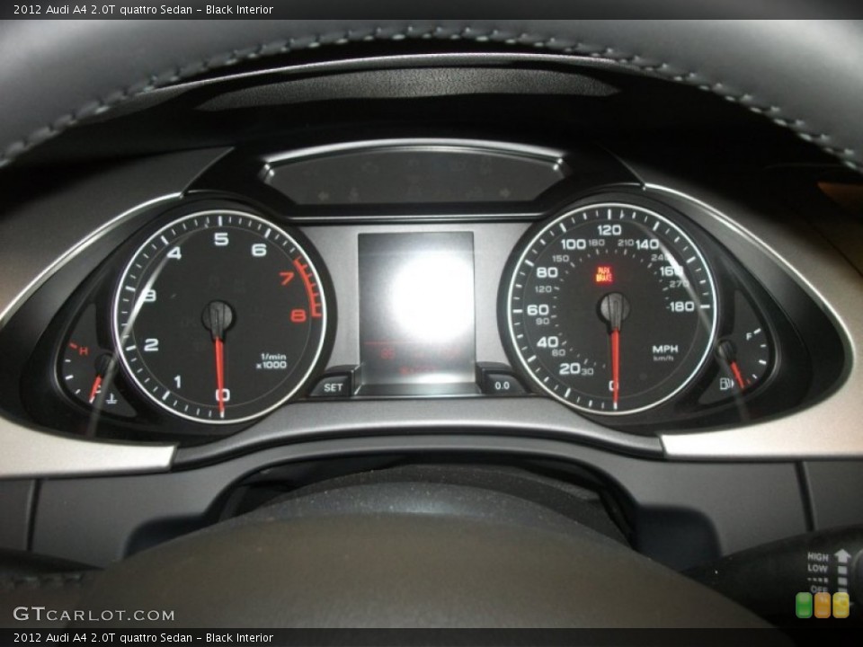 Black Interior Gauges for the 2012 Audi A4 2.0T quattro Sedan #57804585