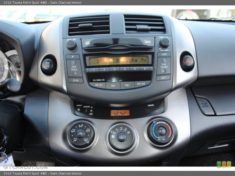 Dark Charcoal Interior Controls for the 2010 Toyota RAV4 Sport 4WD #57806666