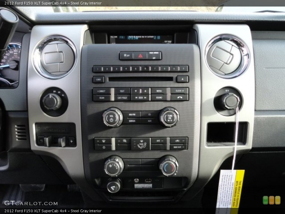 Steel Gray Interior Controls for the 2012 Ford F150 XLT SuperCab 4x4 #57806969