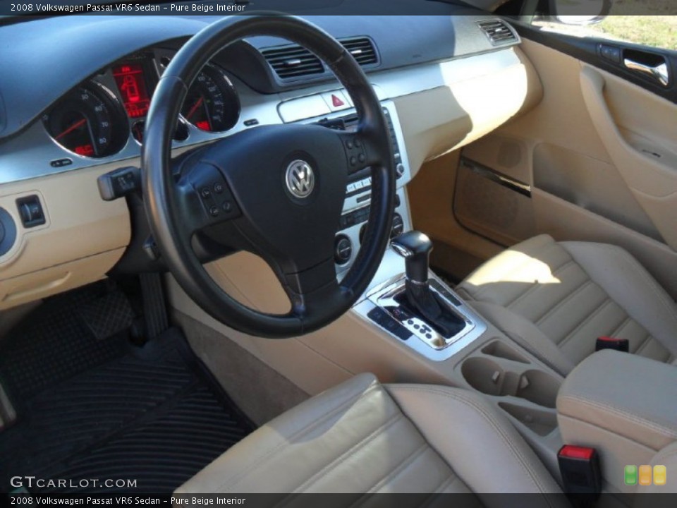 Pure Beige Interior Photo for the 2008 Volkswagen Passat VR6 Sedan #57807308