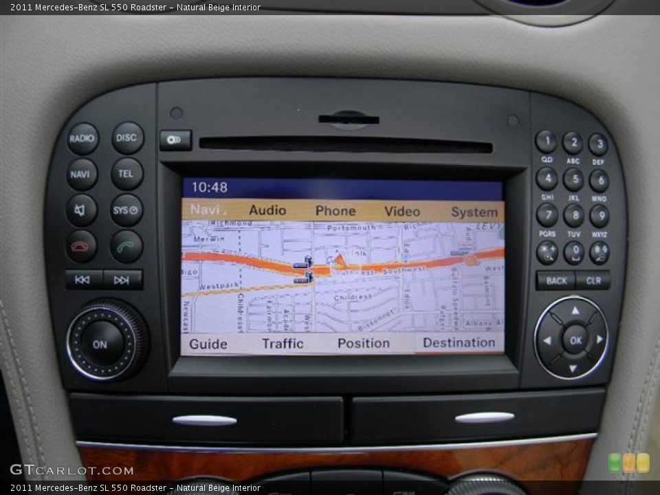 Natural Beige Interior Navigation for the 2011 Mercedes-Benz SL 550 Roadster #57813749