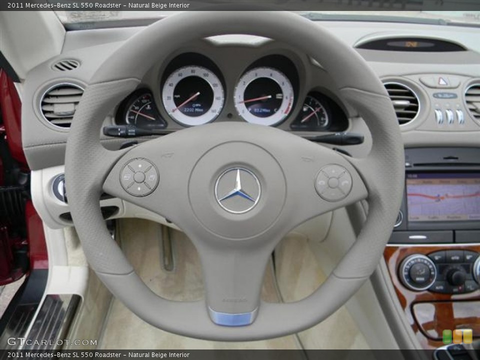 Natural Beige Interior Steering Wheel for the 2011 Mercedes-Benz SL 550 Roadster #57813770