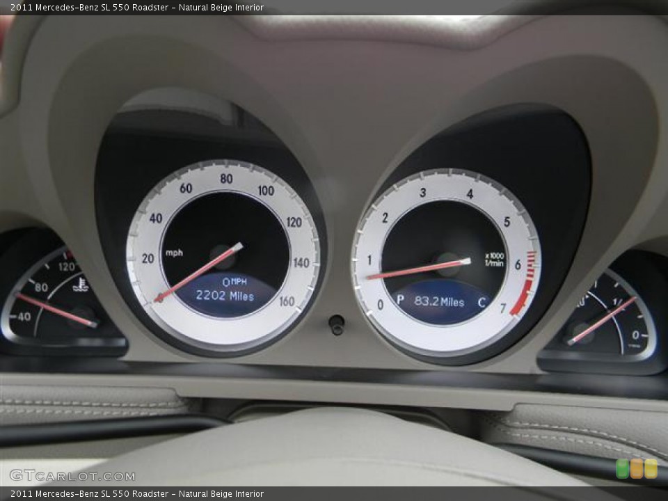 Natural Beige Interior Gauges for the 2011 Mercedes-Benz SL 550 Roadster #57813779