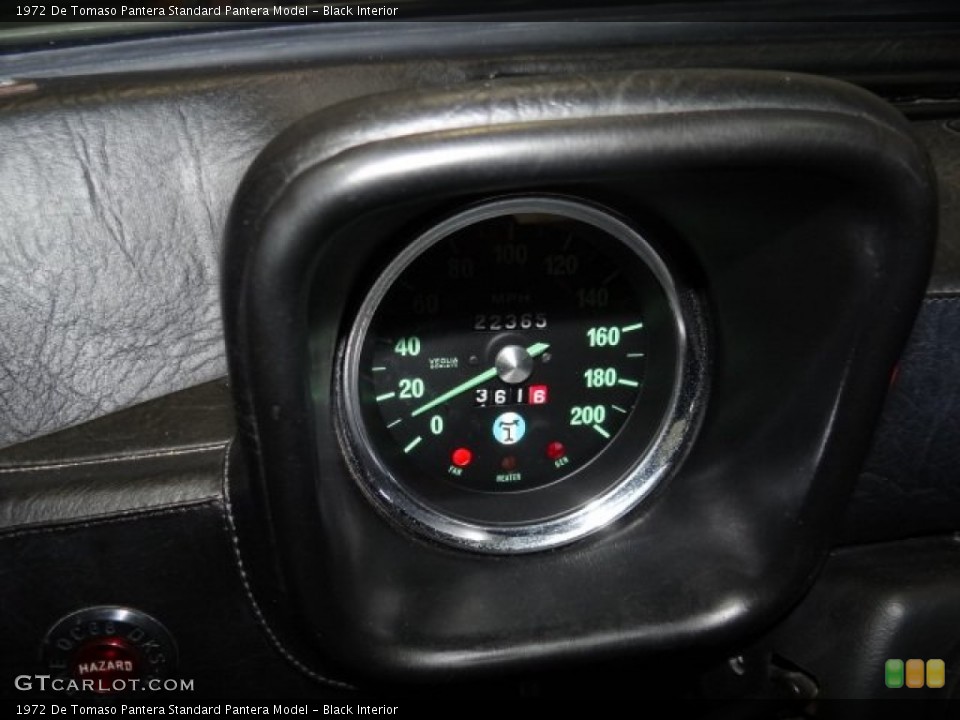 Black Interior Gauges for the 1972 De Tomaso Pantera  #57826559