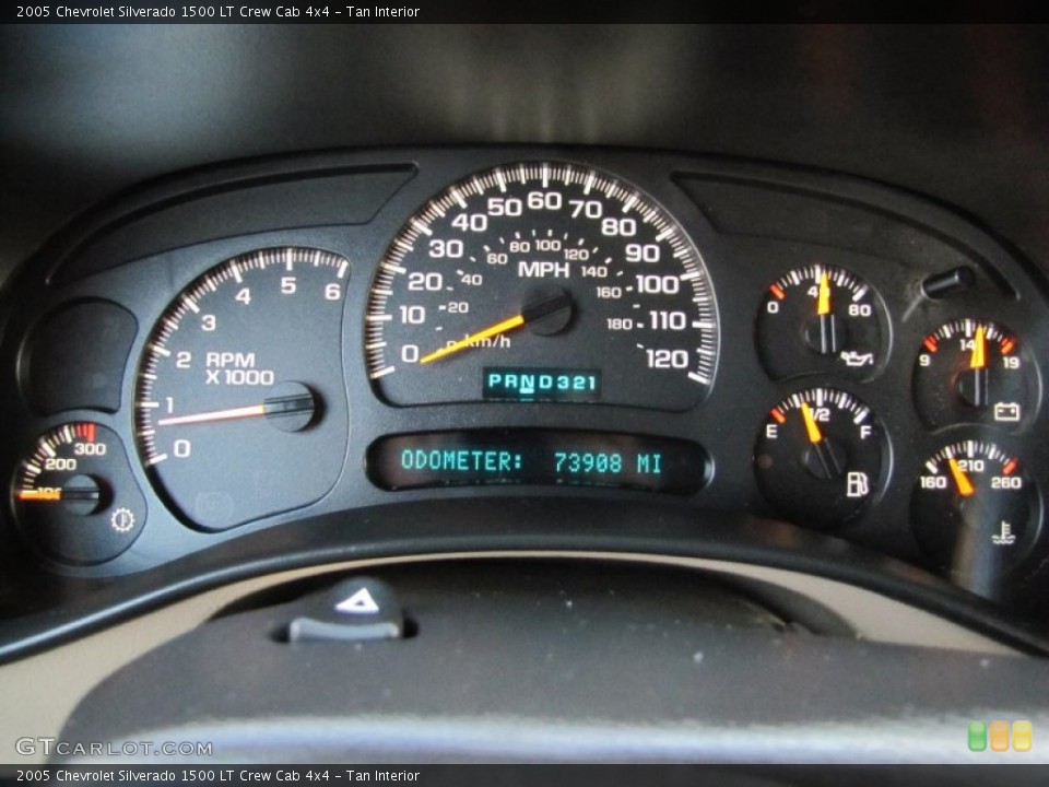 Tan Interior Gauges for the 2005 Chevrolet Silverado 1500 LT Crew Cab 4x4 #57829104