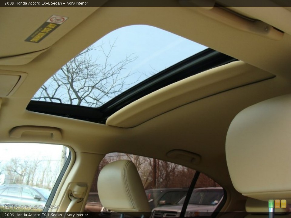 Ivory Interior Sunroof for the 2009 Honda Accord EX-L Sedan #57829216