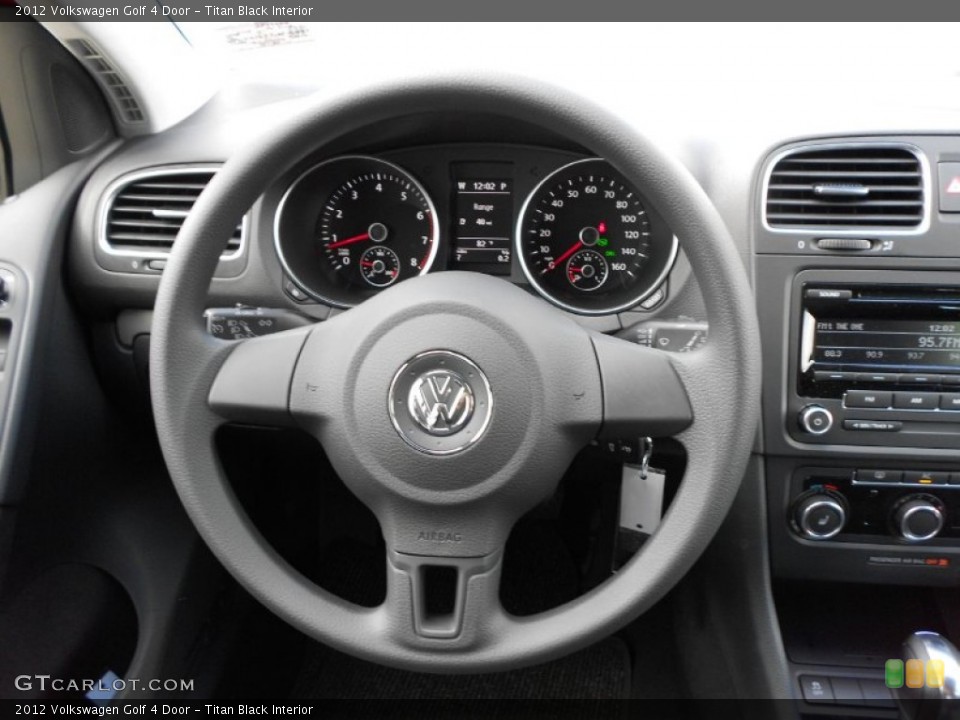 Titan Black Interior Steering Wheel for the 2012 Volkswagen Golf 4 Door #57836465