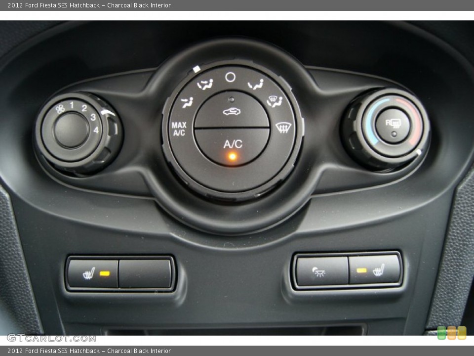 Charcoal Black Interior Controls for the 2012 Ford Fiesta SES Hatchback #57836735