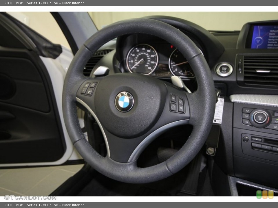 Black Interior Steering Wheel for the 2010 BMW 1 Series 128i Coupe #57837527