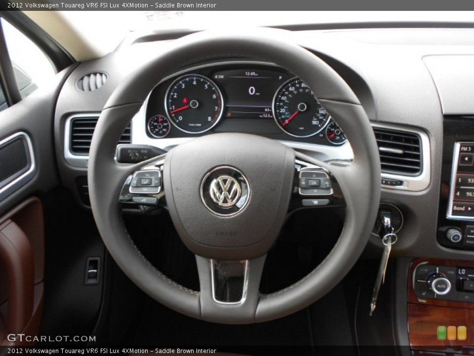 Saddle Brown Interior Steering Wheel for the 2012 Volkswagen Touareg VR6 FSI Lux 4XMotion #57839687