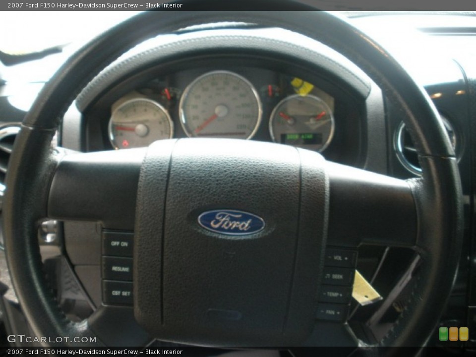 Black Interior Steering Wheel for the 2007 Ford F150 Harley-Davidson SuperCrew #57839963